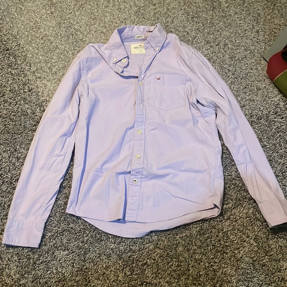 Hollister Button Down Purple/Lavender XS